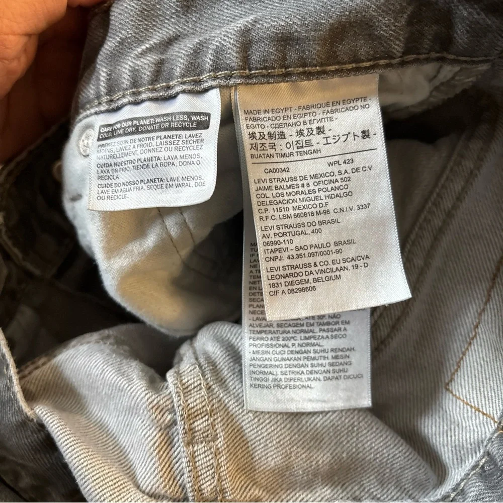 Levi's 569 Straight Jeans in Gray Denim